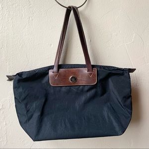 Dooney & Burke Vintage Nylon Leather Tote Black